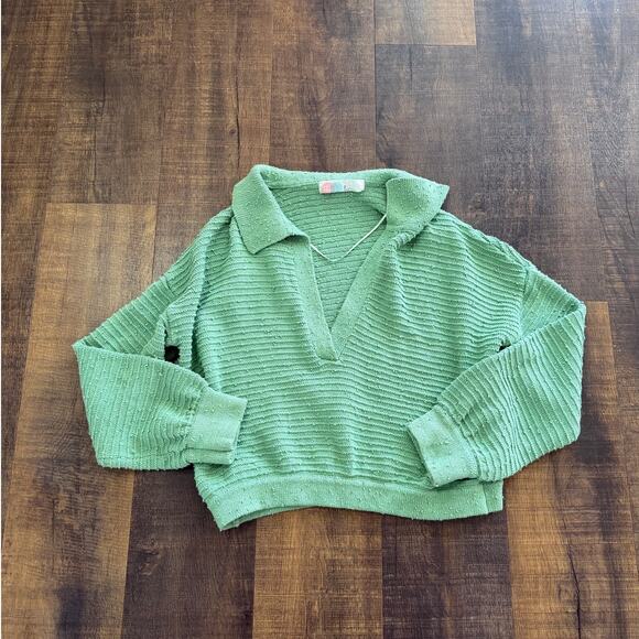 Free People Carter Green Knit Set Size M - Picture 3 of 12